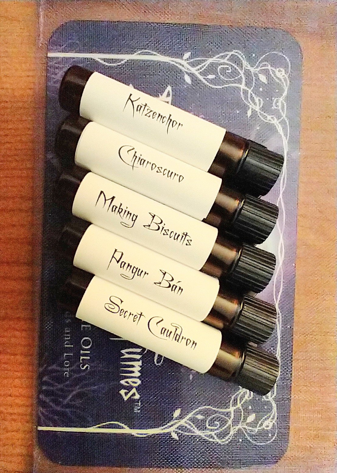 On the Practices of Cats & Their Witches™ — 5 sample vials — Halloween Perfume Sample Set